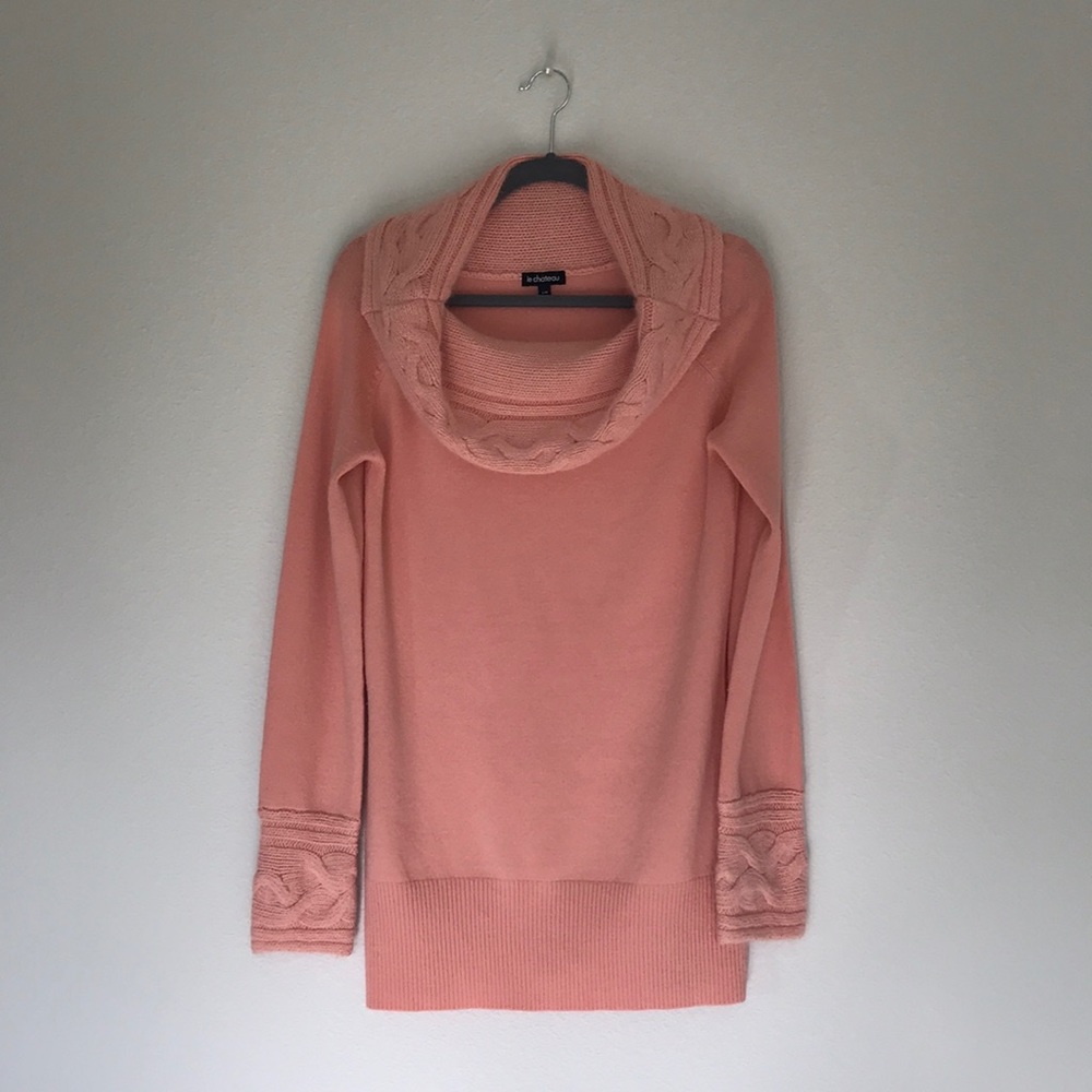 le Chateau Tunic Sweater, Cowl Neck